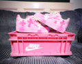 Custom 1of1 “pink chrome” y2k style airforces